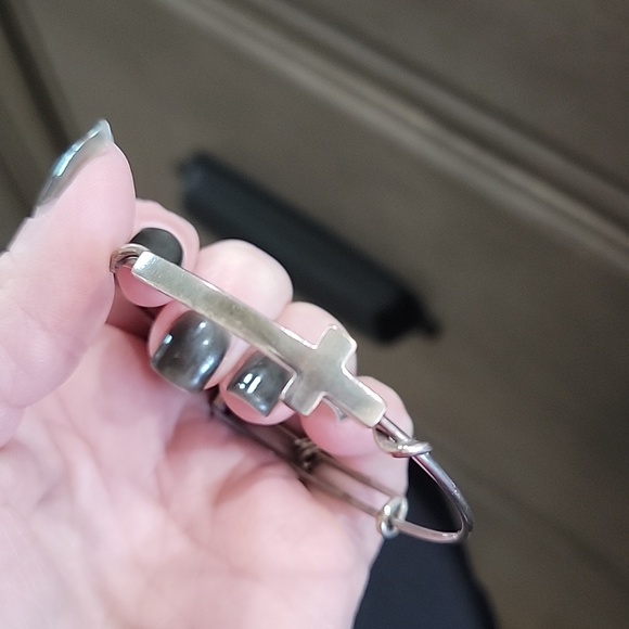 Alex and Ani Mixed Metal Cross Bangle Trio - Gold & Silver Bundle - Picture 3 of 13